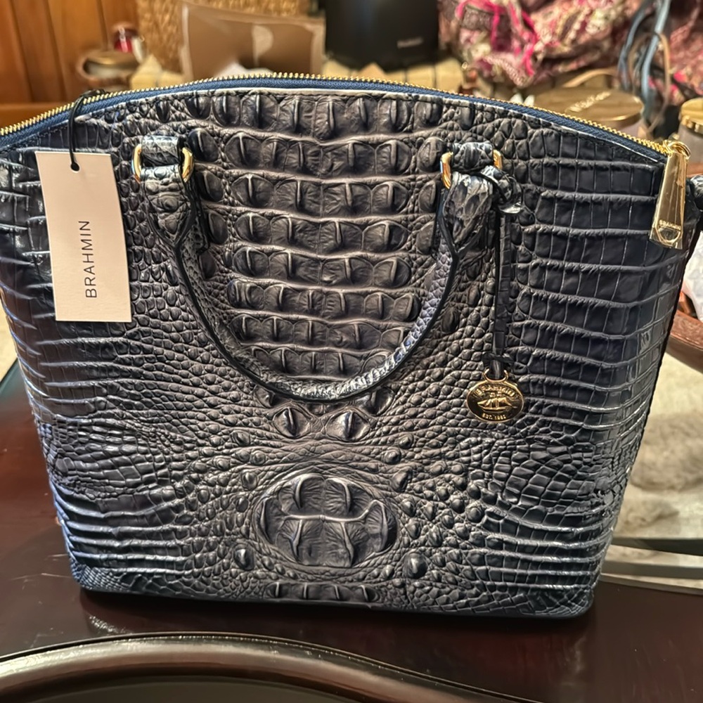 Brahmin NWT Large Duxbury Satchel Aquarius Melbourne